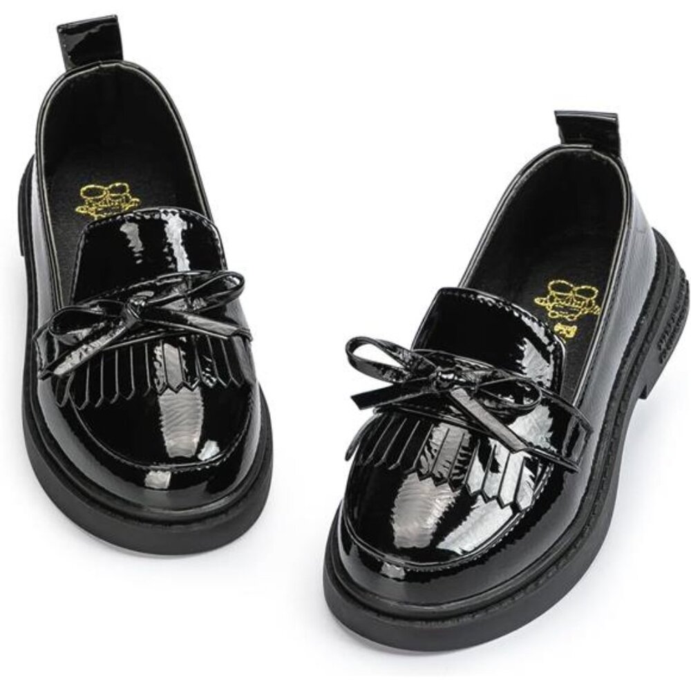 Kids Toddler Boy’s Girl’s Black School Uniform‎ Shoes Comfort Lace-Up Oxford